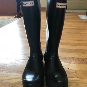 Tall Black Hunter Boots